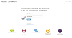 Desktop Screenshot of prepaidcardstatus.com