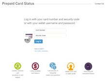 Tablet Screenshot of prepaidcardstatus.com